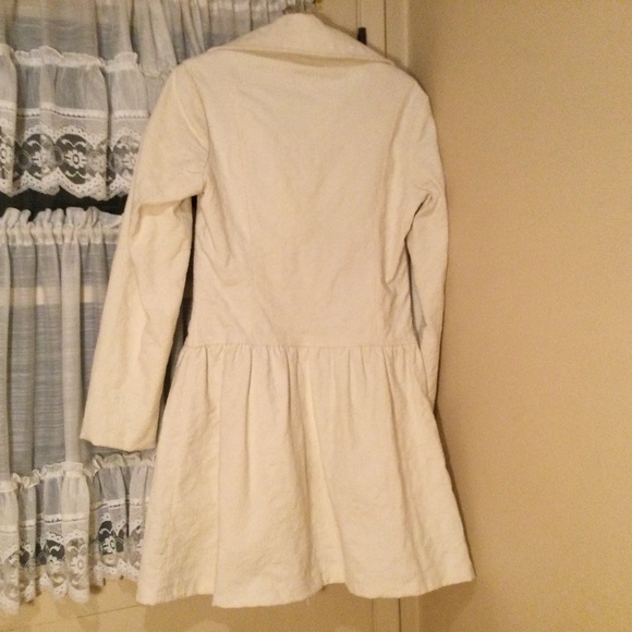 ij collection cream color Button up Pea Coat - Picture 2 of 12